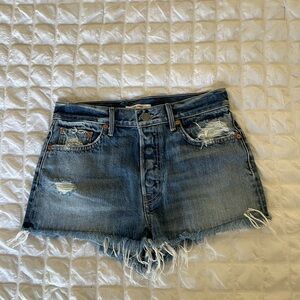 GRLDND Kaia denim cutoff shorts